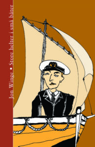 Tegning av skipper på liten skute